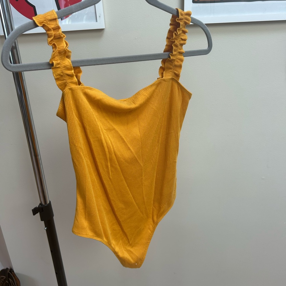 Sunday Best Golden Ribbed Bodysuit